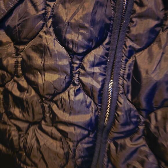 Avec Les Filles black quilted long line puffer jacket - Picture 3 of 6